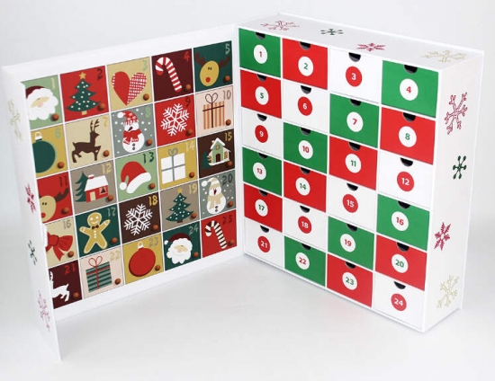 Christmas advent calendar box