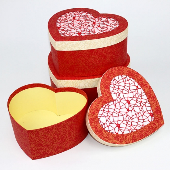 San Valentino scatole forma cuore plastica cartone