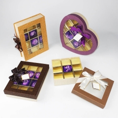Scatola di carta d'imballaggio di regalo su ordinazione del cioccolato con la chiara finestra del PVC