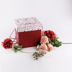 Forma quadrata del contenitore di regalo dei fiori dell'imballaggio del fiorista per la decorazione della festa nuziale