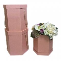 Contenitore di fiori dell'imballaggio del fiorista di esagono, decorazione della festa nuziale
