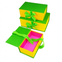 Confezione regalo scatola di carta personalizzata con chiusura magnetica, arco