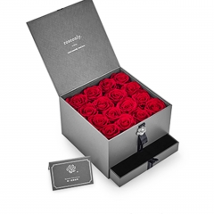 Fancy Eternal Life Flower Box con cassetto per imballaggio Rose