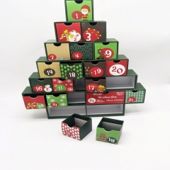 Calendario dell'Avvento dell'albero del cartone di imballaggio del regalo di progettazione su ordinazione di lusso