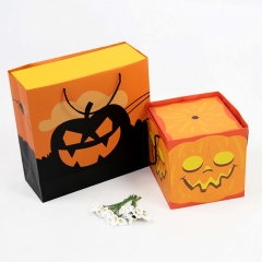Scatola regalo di cartone personalizzato di Halloween vendita calda per l'imballaggio di caramelle
