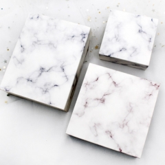 Scatole regalo e scatole di vendita di gioielli in carta stile marmo