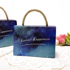 Confezione regalo personalizzata per il regalo di caramelle Starry Sky con corda per occasioni di matrimonio