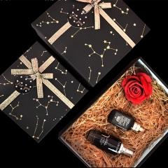 Calda timbratura personalizzata con stampa a forma di stella scatola di carta con farfallino