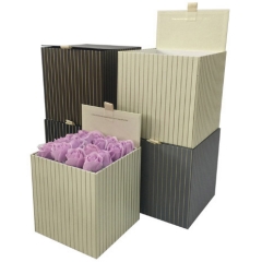 Scatole di fiori di scatola nera di cartone di stampa su ordinazione di lusso