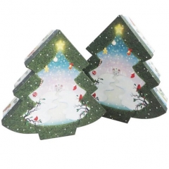 Scatole a forma di cartone per decorazioni natalizie per bambini con logo