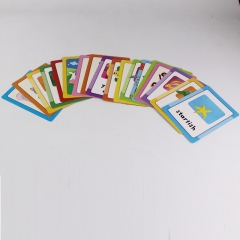 stampa personalizzata di carte da gioco in carta cartone educativo flash card