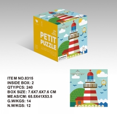 mini puzzle educativo dei giocattoli del puzzle di carta del fumetto caldo di vendita 24pcs animali