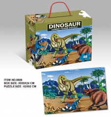 Cartone di puzzle del gioco di puzzle del fumetto 48pcs con la scatola di carta d'imballaggio