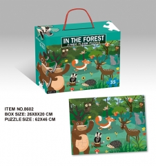 carta da stampa personalizzata cartone animato puzzle con confezione regalo e maniglia