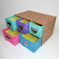 scatola portaoggetti professionale in cartone di cartone a due piani su due livelli