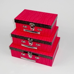 valigetta cosmetica in cartoncino di lusso con maniglia e serratura