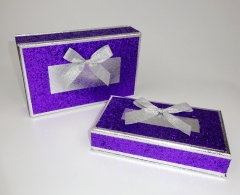 scatola di imballaggio di gioielli di lusso scintillante collana di carta lucida